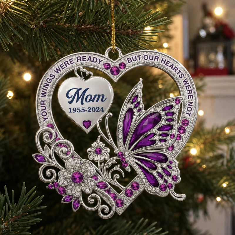 Custom Acrylic Ornament - Personalized Christmas Memorial Sympathy Gifts For Loss Of Mom, Dad - Love Echoes Through Time