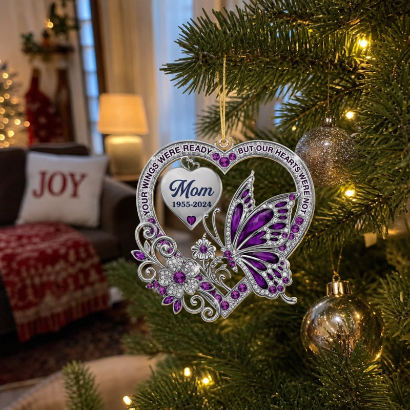 Custom Acrylic Ornament - Personalized Christmas Memorial Sympathy Gifts For Loss Of Mom, Dad - Love Echoes Through Time
