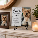 Custom Pet Photo Memorial Decor - Personalized Stone With Stand