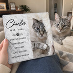 Custom Pet Photo Memorial Decor - Personalized Stone With Stand