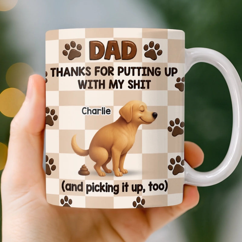 Custom Mug - Personalized Father's Day Gifts For Dog Cat Lovers, Dog Dad And Mom, Cat Owners - Paws Fill Life With Joy
