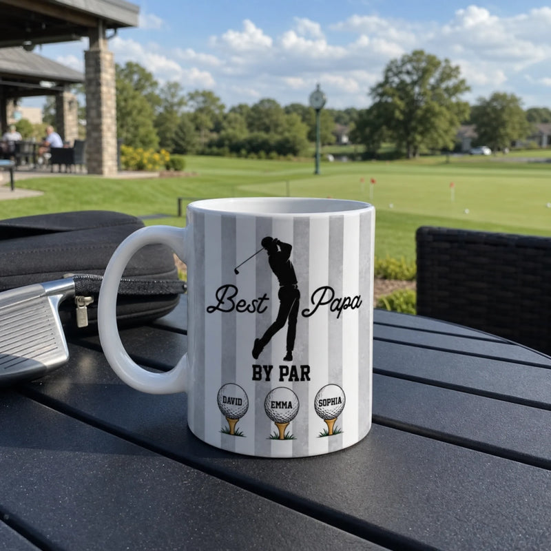 Custom Mug - Personalized Father's Day Birthday Golf Gifts For Dad, Grandpa - Swing Easy Enjoy Life