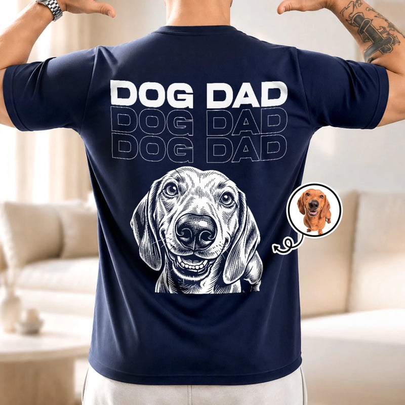Custom Photo T-shirt, Hoodie - Personalized Father's Day Birthday Gifts For Dog Cat Lovers, Dog Dad And Mom, Cat Owners - Love Comes With Fur And Paws