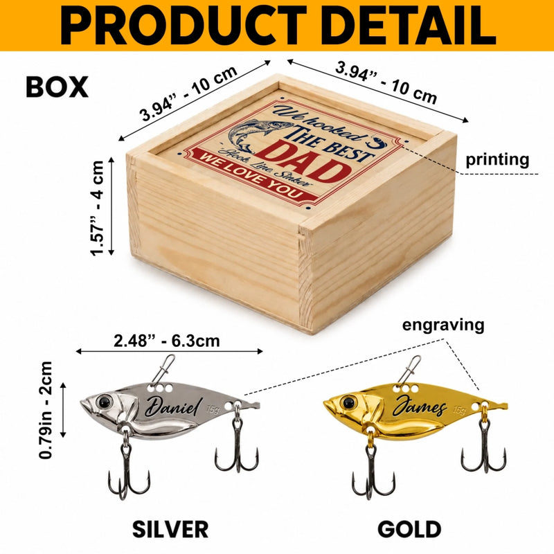 Custom Fishing Lure - Personalized Father's Day Fishing Gifts For Fisherman, Dad, Grandpa - Hooked On Fishing Life