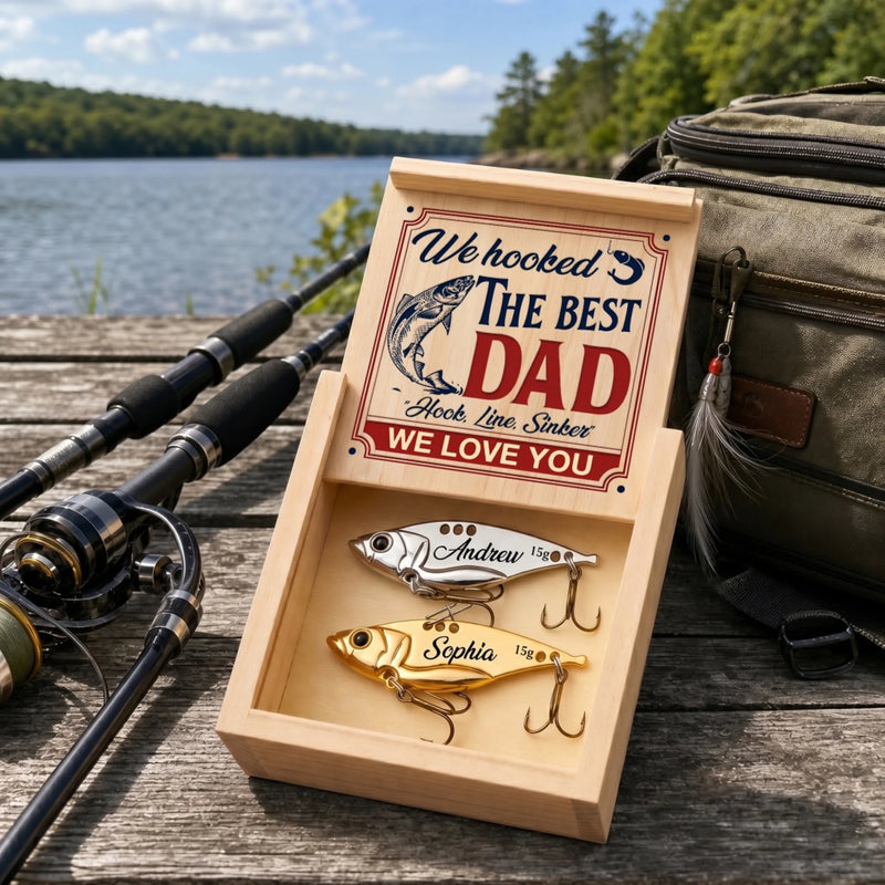 Custom Fishing Lure - Personalized Father's Day Fishing Gifts For Fisherman, Dad, Grandpa - Hooked On Fishing Life
