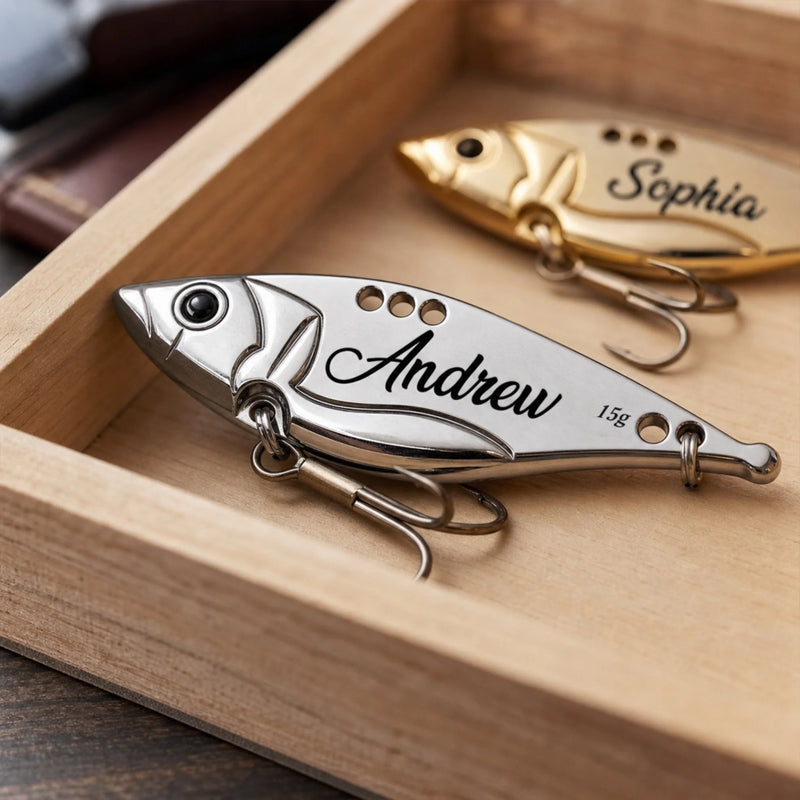 Custom Fishing Lure - Personalized Father's Day Fishing Gifts For Fisherman, Dad, Grandpa - Hooked On Fishing Life