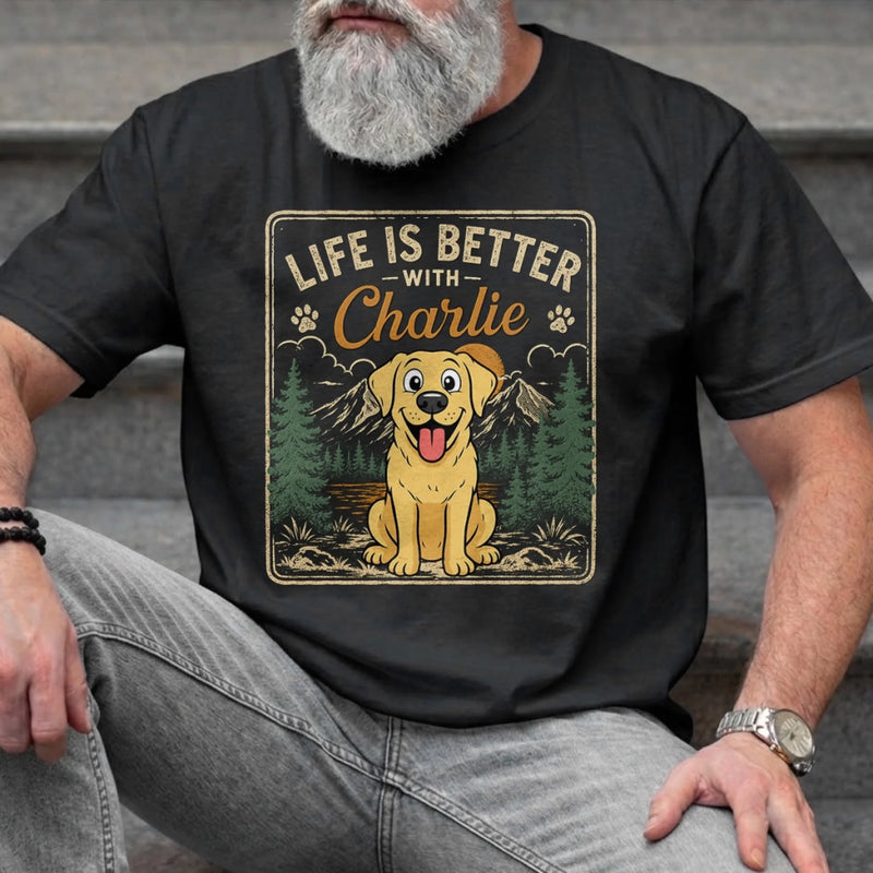 Custom Unisex T-shirt, Hoodie - Personalized Father's Day Birthday Gifts For Dog Cat Lovers, Dog Dad, Cat Owners - Paws Make Life Legendary