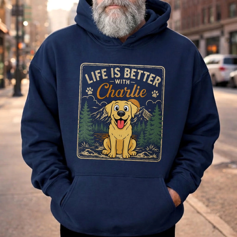 Custom Unisex T-shirt, Hoodie - Personalized Father's Day Birthday Gifts For Dog Cat Lovers, Dog Dad, Cat Owners - Paws Make Life Legendary