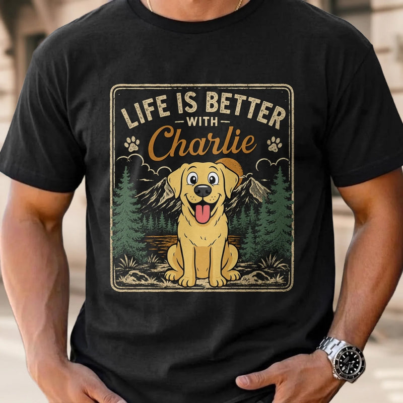 Custom Unisex T-shirt, Hoodie - Personalized Father's Day Birthday Gifts For Dog Cat Lovers, Dog Dad, Cat Owners - Paws Make Life Legendary
