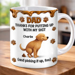 Custom 3D Inflated Effect Printed Mug - Personalized Father's Day Gifts For Dog Lovers, Dog Dad And Mom - You're The Best Servant