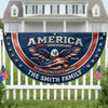 Custom Non-Pleated Fan Flag -  Personalized America 250th Anniversary Gifts For Mom, Dad, Brother, Sister, Kids - Land Of Freedom And Love