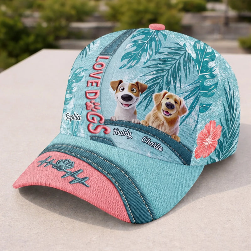 Custom Cap - Personalized Birthday Gifts For Dog Cat Lovers, Dog Dad And Mom, Cat Owners - My Favorite Hellos Live Here