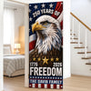 Custom Door Cover - Personalized America 250th Anniversary Gifts For Mom, Dad, Brother, Sister, Kids  - United By Freedom Forever
