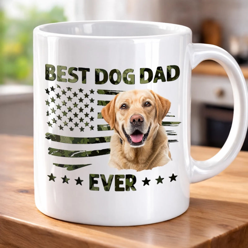 Custom Photo Mug - Personalized Father's Day Birthday Gifts For Dog Cat Lovers, Dog Dad And Mom, Cat Owners - Love Comes With Fur