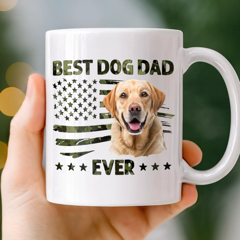 Custom Photo Mug - Personalized Father's Day Birthday Gifts For Dog Cat Lovers, Dog Dad And Mom, Cat Owners - Love Comes With Fur