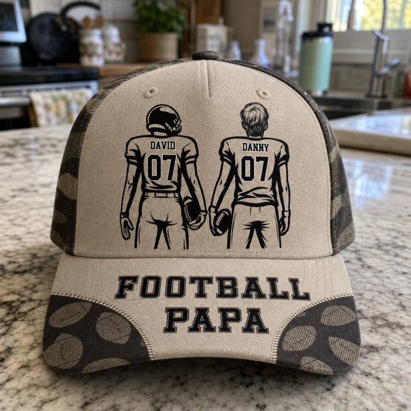 Custom American Football Cap - Personalized Father's Day Birthday Gifts For Dad, Grandpa, Football Lovers, Sports Fans, Sports Lovers - Friday Night Lights Forever