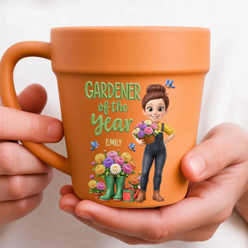 Custom Plant Pot Ceramic Mug - Personalized Birthday Garden Gifts For Gardeners - Proud Plant Mom Energy