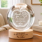 Custom Crystal Ball Night Light - Personalized  Birthday Gifts For Teachers - A Teacher’s Guiding Light