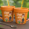 Custom Plant Pot Ceramic Mug - Personalized Birthday Garden Gifts For Gardeners - Born To Grow Beautiful Things