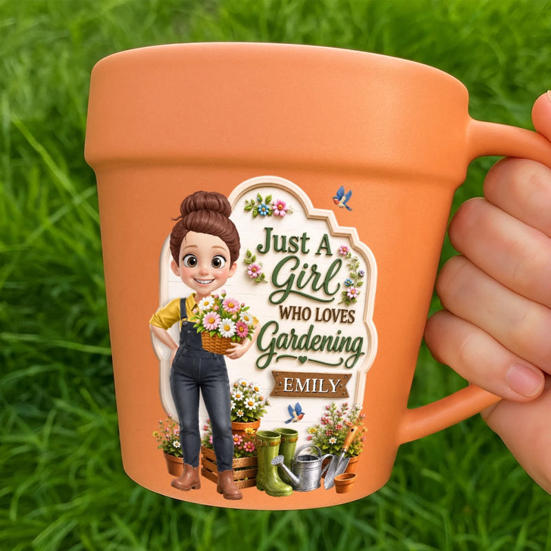 Custom Plant Pot Ceramic Mug - Personalized Birthday Garden Gifts For Gardeners - Gardening Girlhood At Its Finest