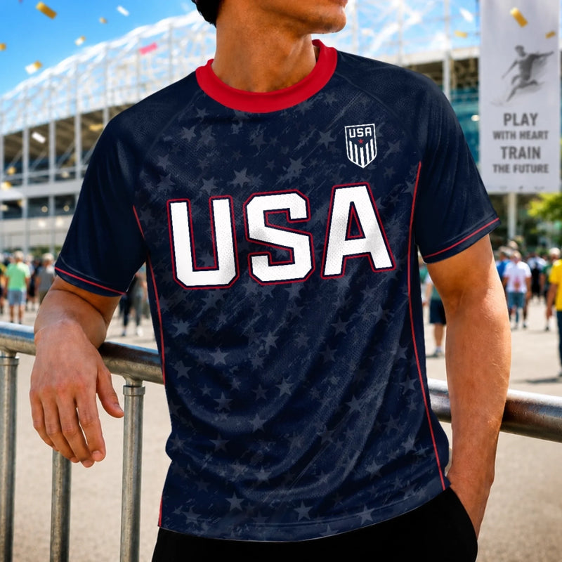 Custom Men's USA 2026 Jersey Shirt - Personalized Birthday Gifts For Soccer Lovers, Sports Fans, Sports Lovers - Living That Soccer Life