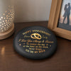 Custom Printed Rock - Personalized Anniversary Wedding Gifts For Husband And Wife, Him And Her - Happy Our Anniversary