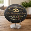 Custom Printed Rock - Personalized Anniversary Wedding Gifts For Husband And Wife, Him And Her - Happy Our Anniversary