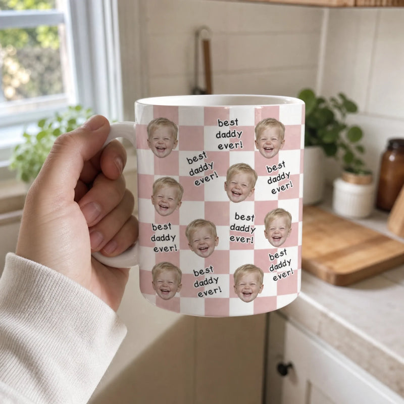 Custom Photo Mug - Personalized Father's Day Birthday Gifts For Dad, Grandpa - Fueled By Family Love
