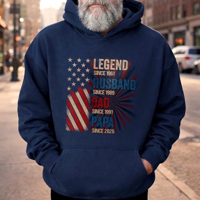 Custom T-shirt, Hoodie - Personalized Father's Day Birthday Gifts For Dad, Grandpa - Legends Become Grandpas