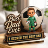 Custom Photo LA 2026 Soccer Dad 2-Layered Wooden Plaque - Personalized Father's Day Gifts For Dad, Grandpa, Soccer Lovers, Sports Fans, Sports Lovers - Kick Goals Make Memories
