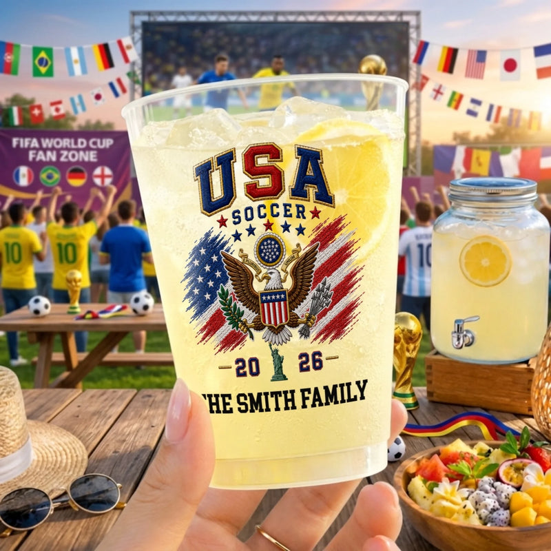 Custom International Soccer Tournament Party Cups - Personalized Birthday Gifts For Soccer Lovers, Sports Fans, Sports Lovers - Splashed With True Team Colors