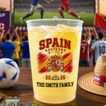 Custom International Soccer Tournament Party Cups - Personalized Birthday Gifts For Soccer Lovers, Sports Fans, Sports Lovers - Splashed With True Team Colors
