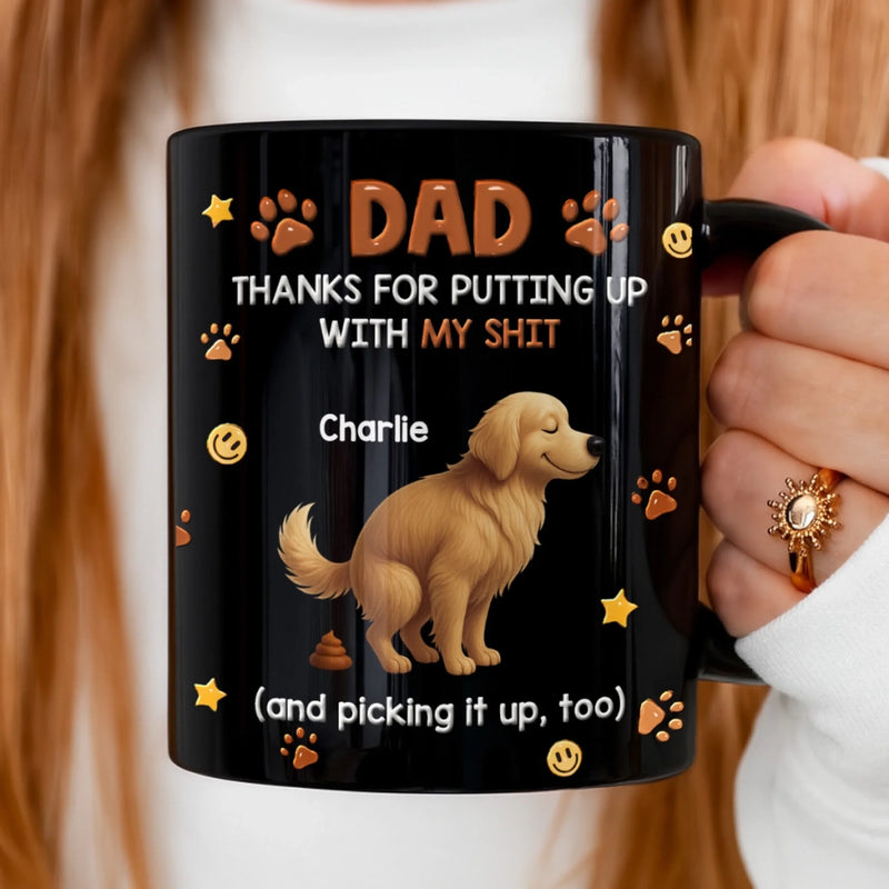 Custom Black Mug - Personalized Mother's Day Father's Day Gifts For Dog Cat Lovers, Dog Dad And Mom, Cat Owners - Sorry For The Chaos