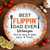 Custom Ceramic Plate - Personalized Father's Day Birthday Gifts For Dad, Grandpa - Kitchen Boss On Duty