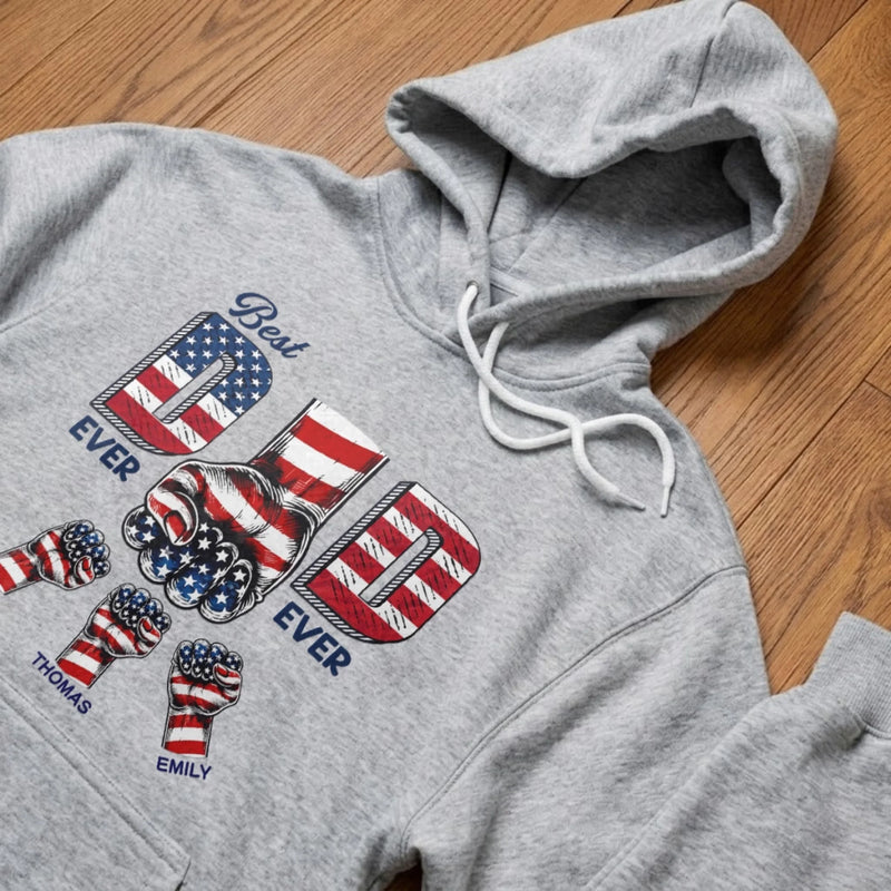 Custom T-shirt, Hoodie - Personalized America 250th Anniversary Father's Day Birthday Gifts For Dad, Grandpa - The Best Dad Ever