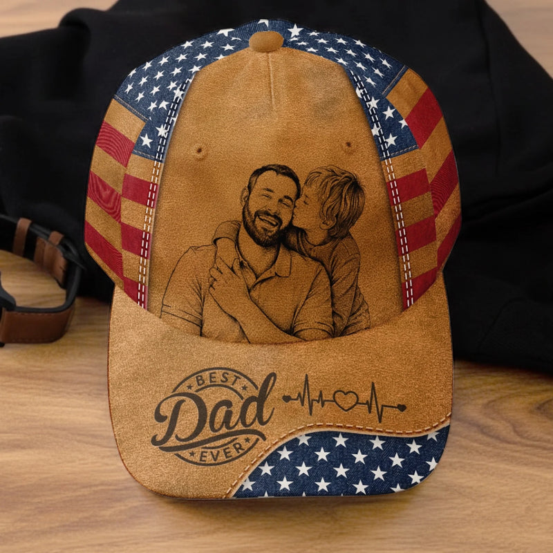 Custom Photo Cap - Personalized Father's Day Gifts For Dad, Grandpa - Dad Life Looks Good