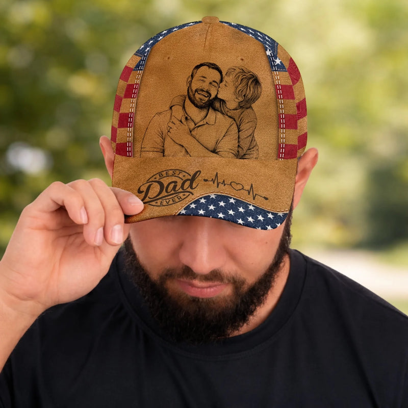 Custom Photo Cap - Personalized Father's Day Gifts For Dad, Grandpa - Dad Life Looks Good