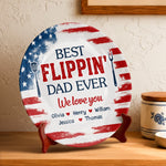 Custom Ceramic Plate - Personalized Father's Day Birthday Gifts For Dad, Grandpa - Dad’s Secret Ingredient Is Love