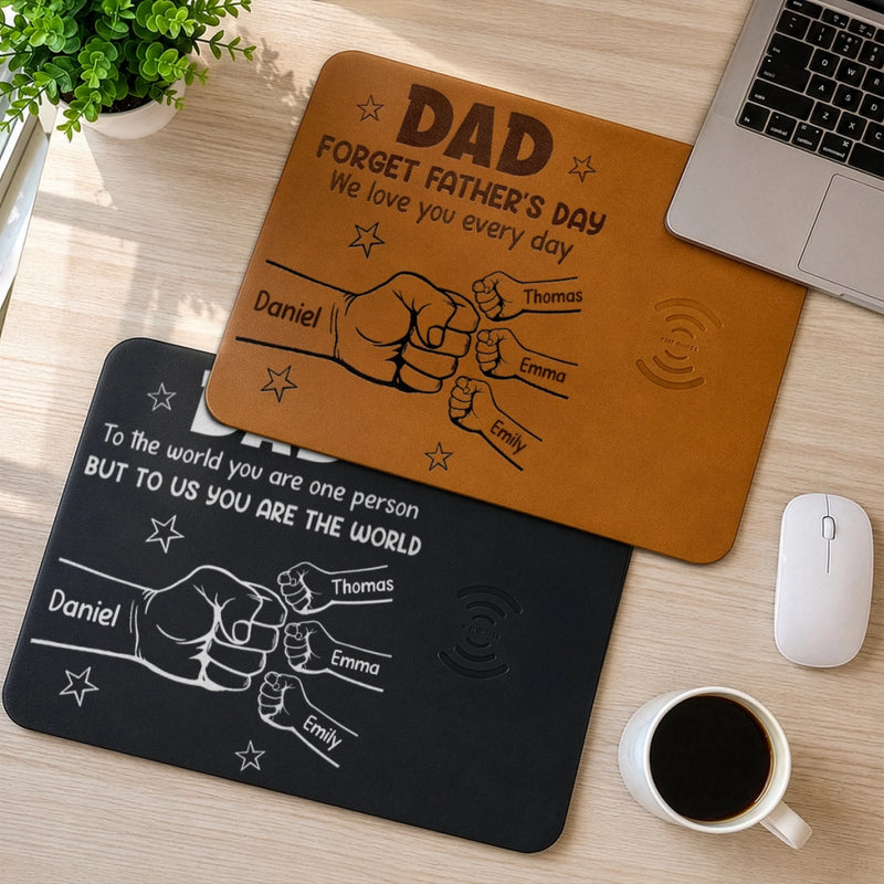 Custom Charging Mat - Personalized Father's Day Birthday Gifts For Dad, Grandpa - We Love You Every Single Day