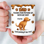 Custom 3D Inflated Effect Printed Mug - Personalized Father's Day Gifts For Dog Lovers, Dog Dad And Mom - You're The Best Servant