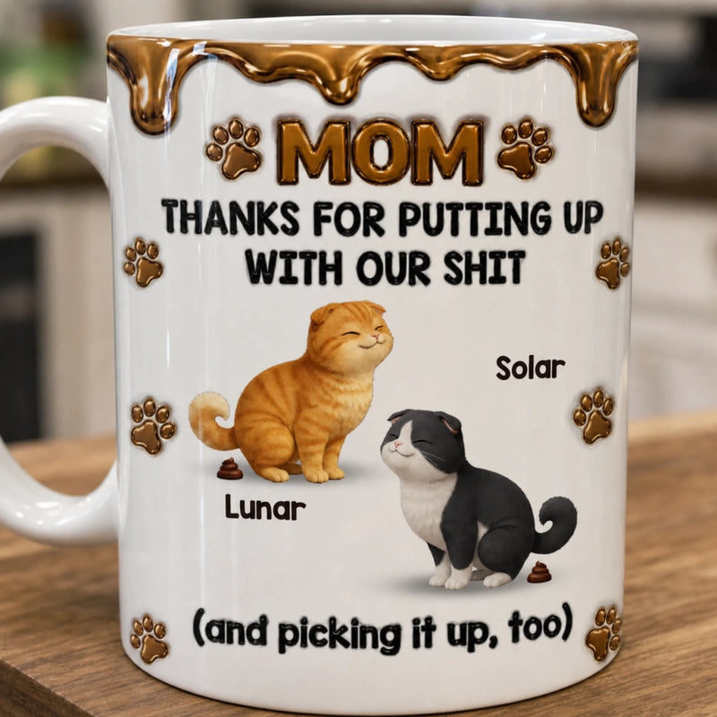Custom 3D Inflated Effect Printed Mug - Personalized Father's Day Gifts For Dog Lovers, Dog Dad And Mom - You're The Best Servant