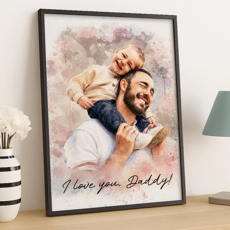 Custom Photo Vertical Poster - Personalized Father's Day Birthday Gifts For Dad, Grandpa - Dad Makes Every Day Special