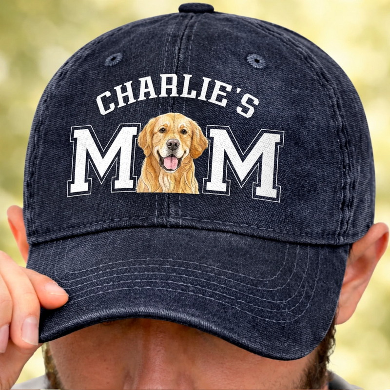 Custom Photo Cap - Personalized Birthday Gifts For Dog Cat Lovers, Dog Dad And Mom, Cat Owners - Blessed With Furry Best Friends