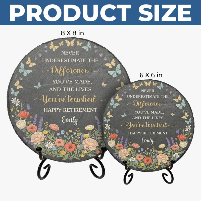 Custom Round Shaped Stone With Stand - Personalized Retirement Gifts For Women, Men - The Best Is Yet To Come