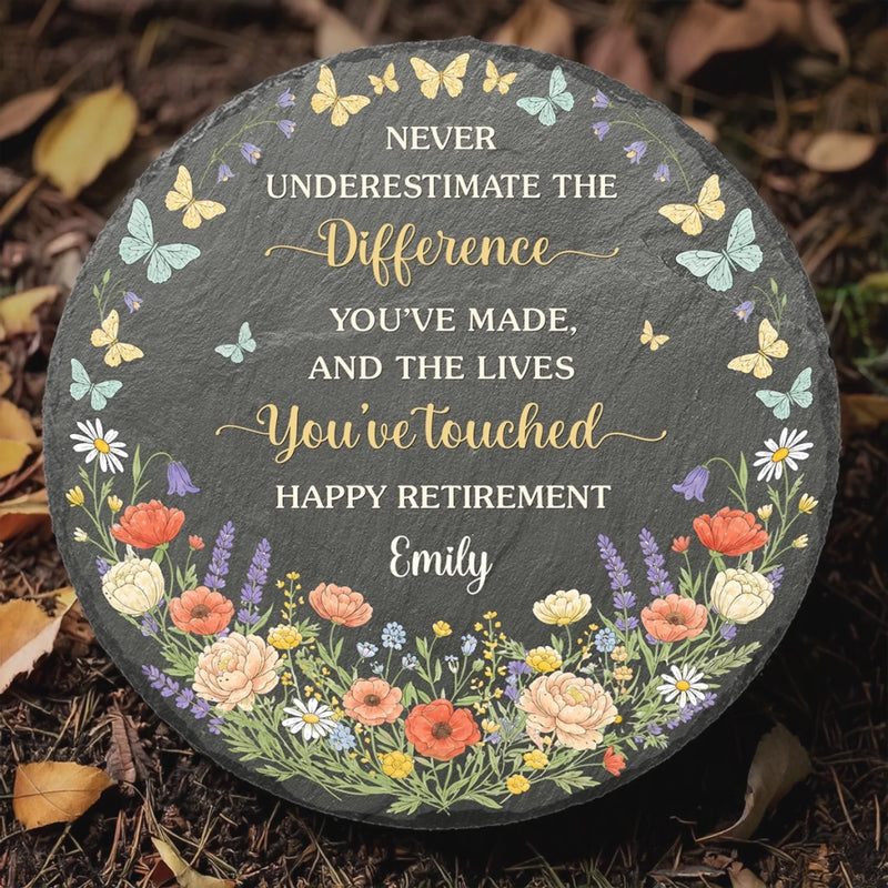 Custom Round Shaped Stone With Stand - Personalized Retirement Gifts For Women, Men - The Best Is Yet To Come