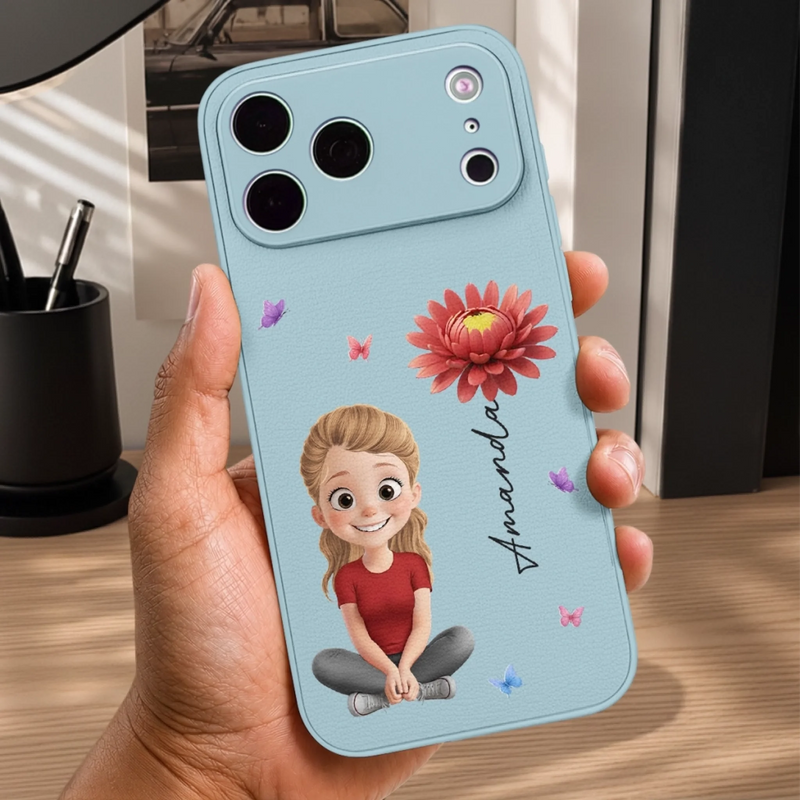 Custom Leather Phone Case - Personalized Best Friend Birthday Gifts For Women, Besties, Sisters, BFF, Daughter - Your Daily Dose Of Cute