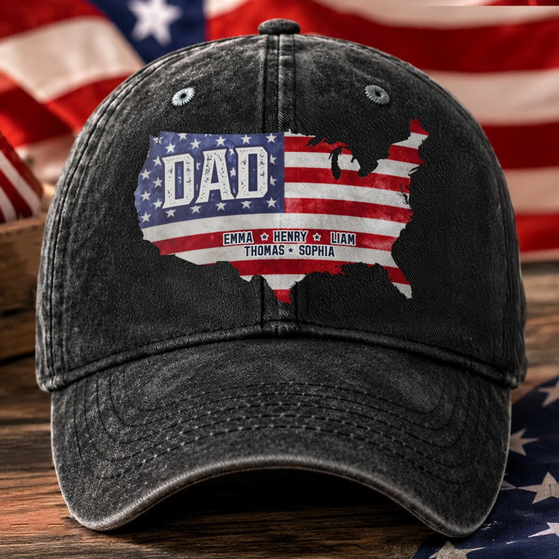 Custom Cap - Personalized Father's Day Birthday Gifts For Dad, Grandpa - Dad’s Love Leads The Way