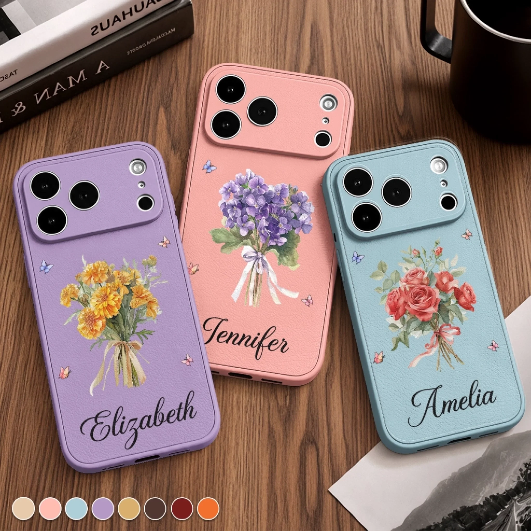 Custom Leather Phone Case - Personalized Best Friend Birthday Gifts Fo Custom Leather Phone Case - Personalized Best Friend Birthday Gifts Fo