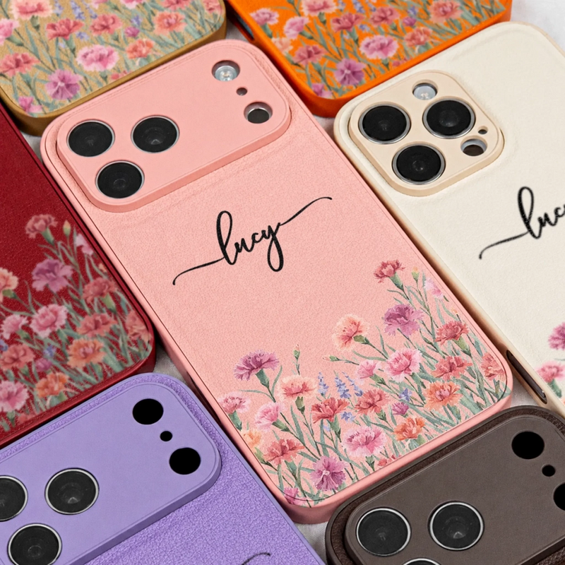 Custom Leather Phone Case - Personalized Best Friend Birthday Gifts For Women, Besties, Sisters, BFF, Daughter - Chasing Golden Sunbeams