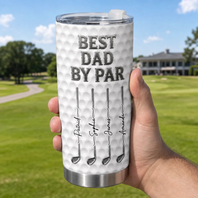 Custom Golf Tumbler - Personalized Father's Day Birthday Gifts For Dad, Grandpa, Golf Lovers, Sports Fans, Sports Lovers - Fueled By Coffee And Birdies